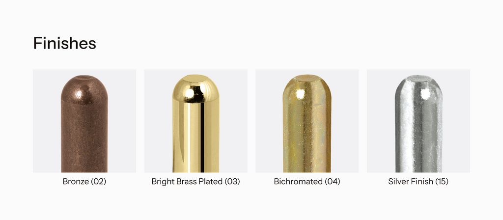 Overview of finishes available for 3D-matic