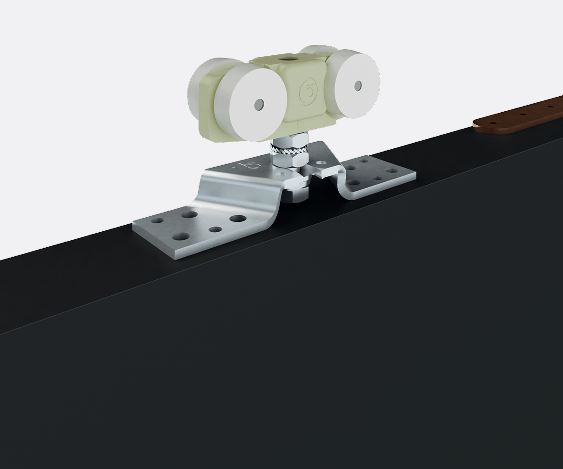 Close-up of Accordion's folding mechanism