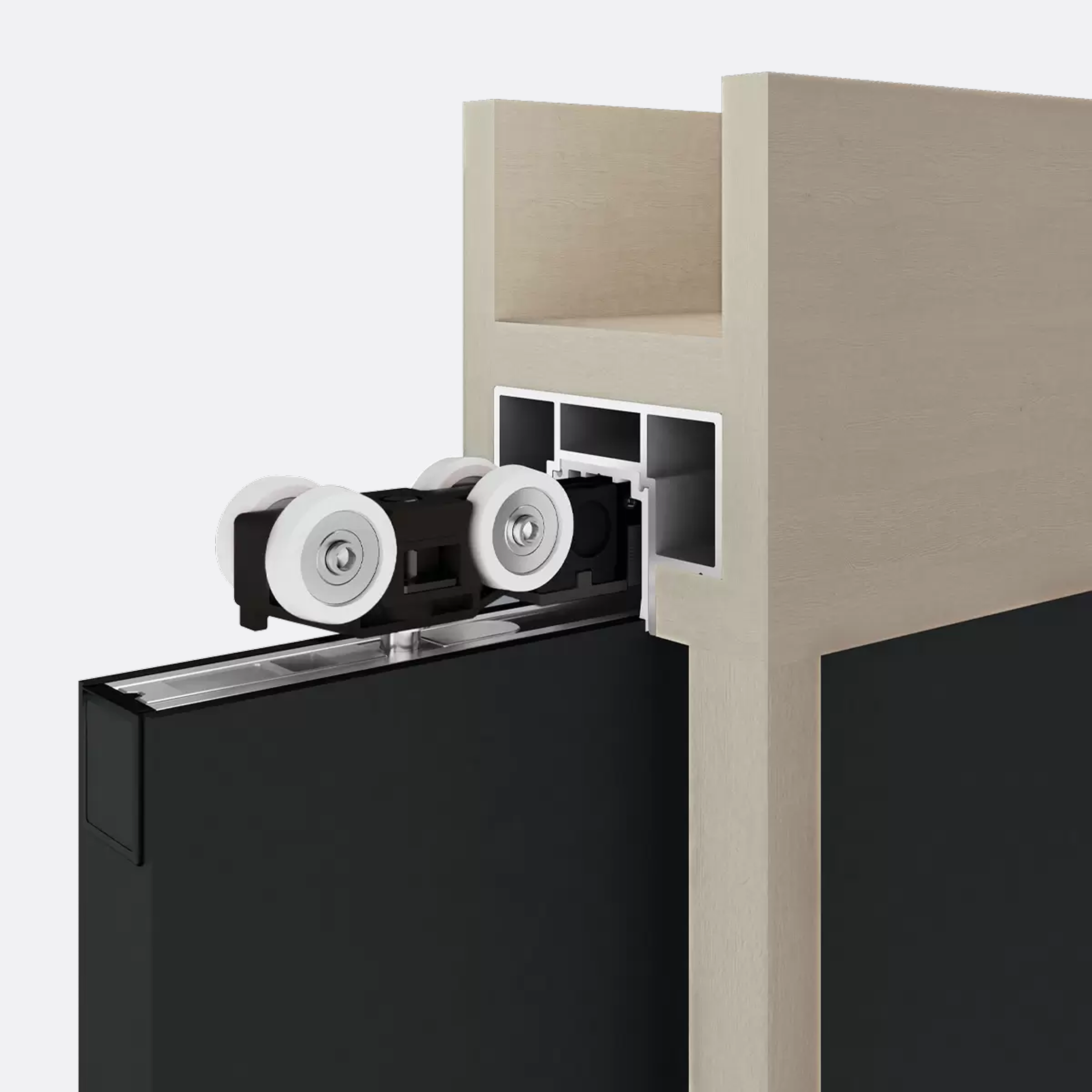 Close-up of Aluframes's sliding mechanism