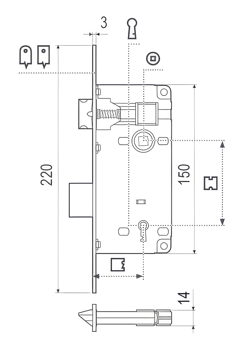 Atene technical drawing