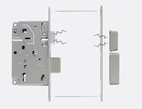 Diagram demonstrating magnetic latch in Centro Focus