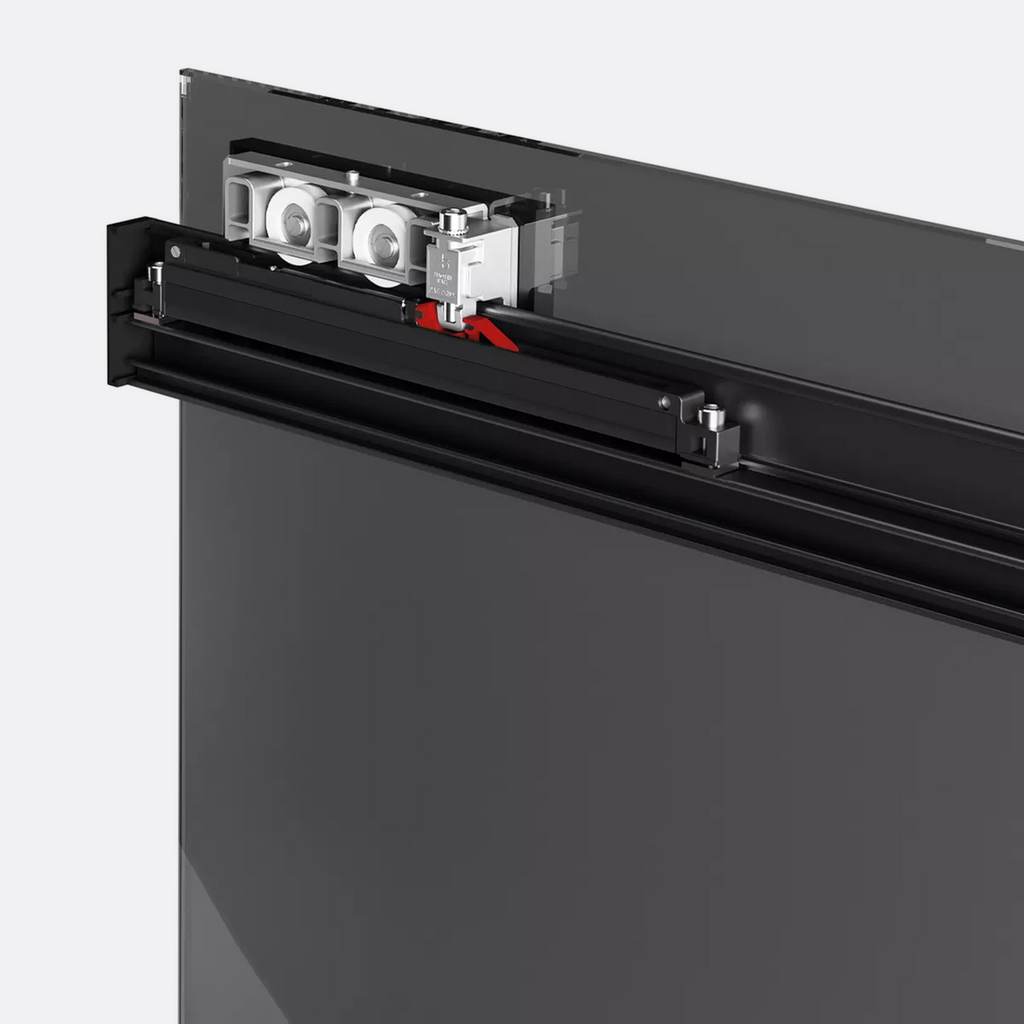Close-up of Diva Fluid Vetro's sliding mechanism
