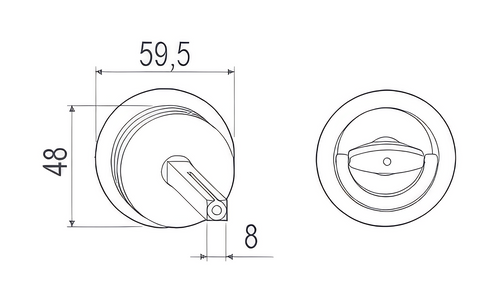 Technical drawing of Duetto catches