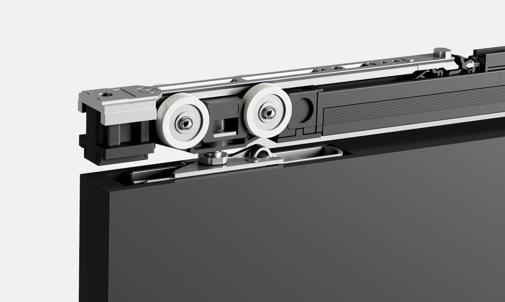 Close-up of Eccletica Fluid's door mechanism