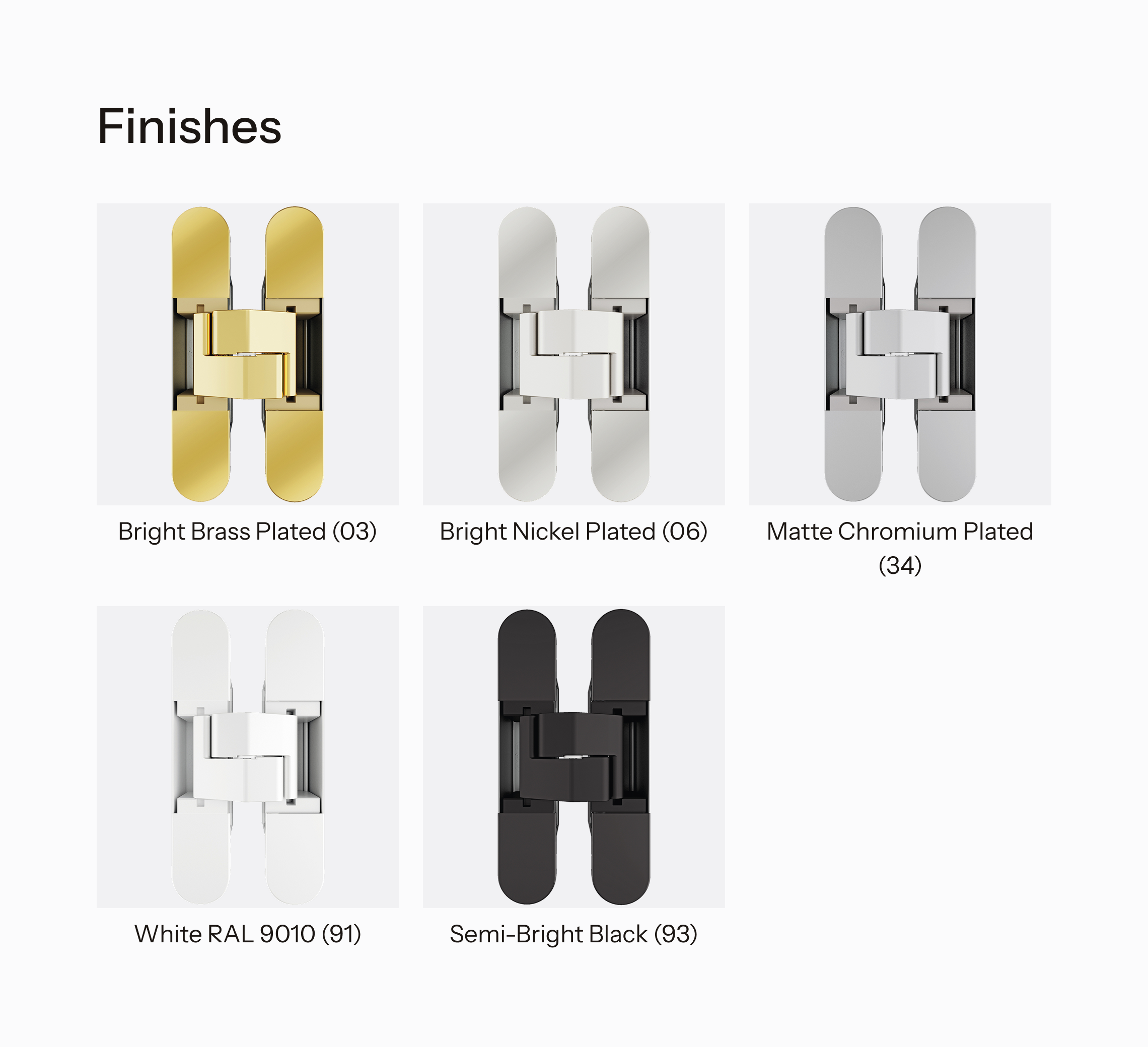 Overview of finishes available for Eclipse 3.3