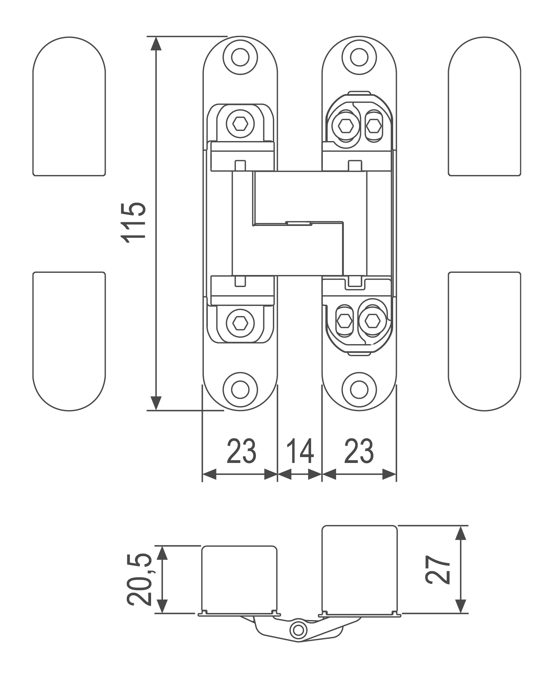 Technical drawing of Eclipse 3.0