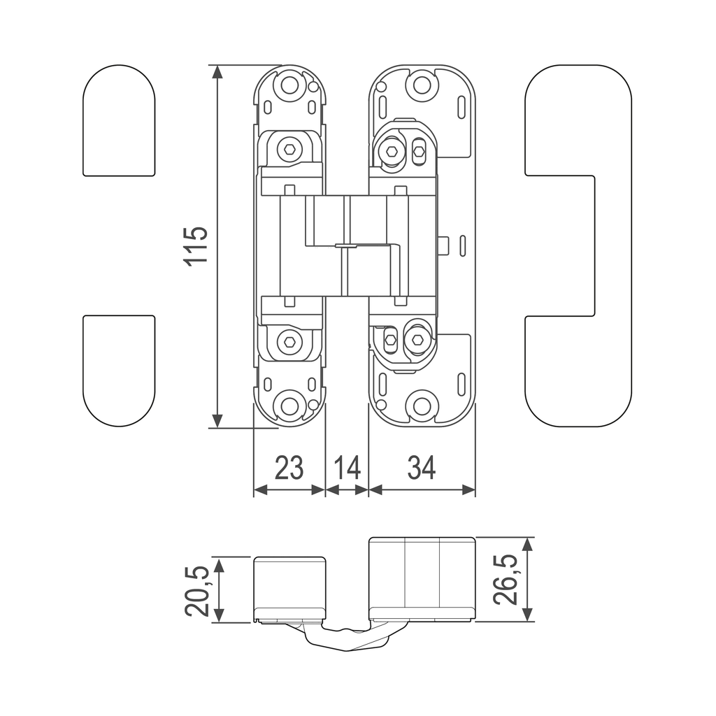 Technical drawing of Eclipse 3.44