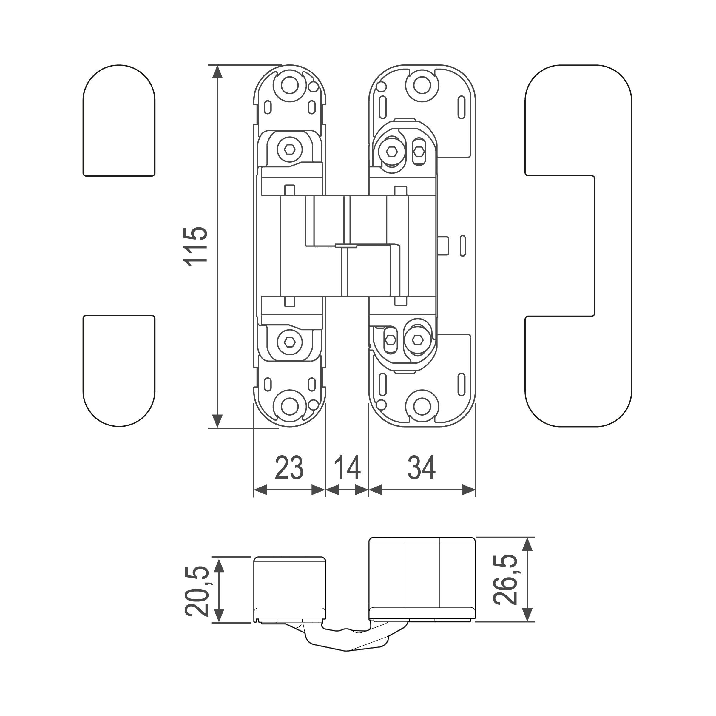 Technical drawing of Eclipse 3.44