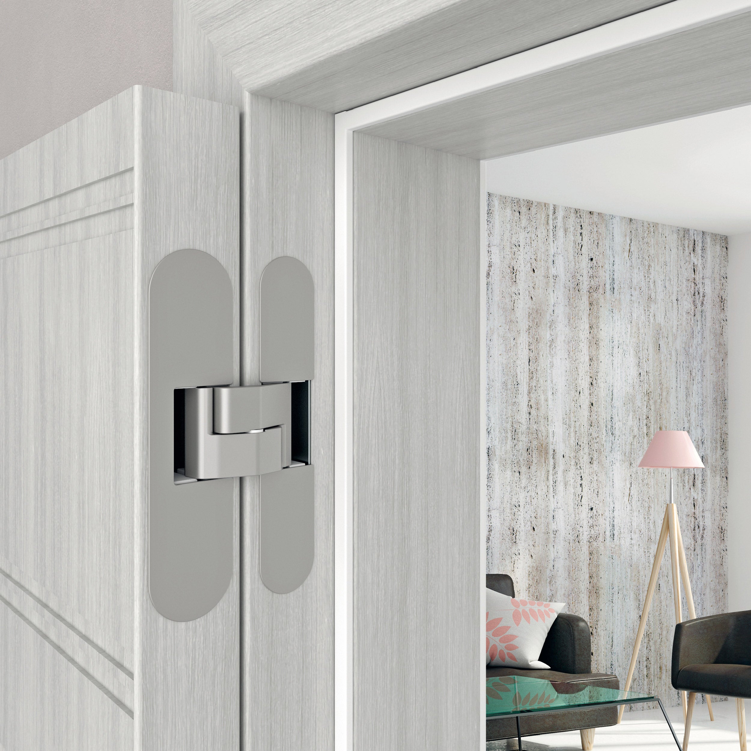 Close-up of Eclipse 3.1 installed on a wood door