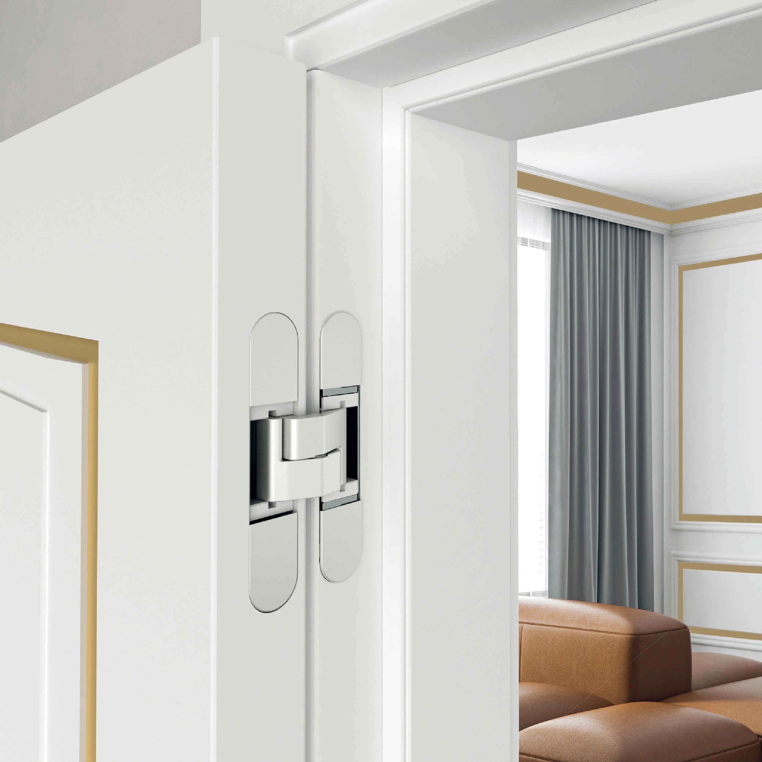 Close-up of Eclipse 3.3 installed on a white door