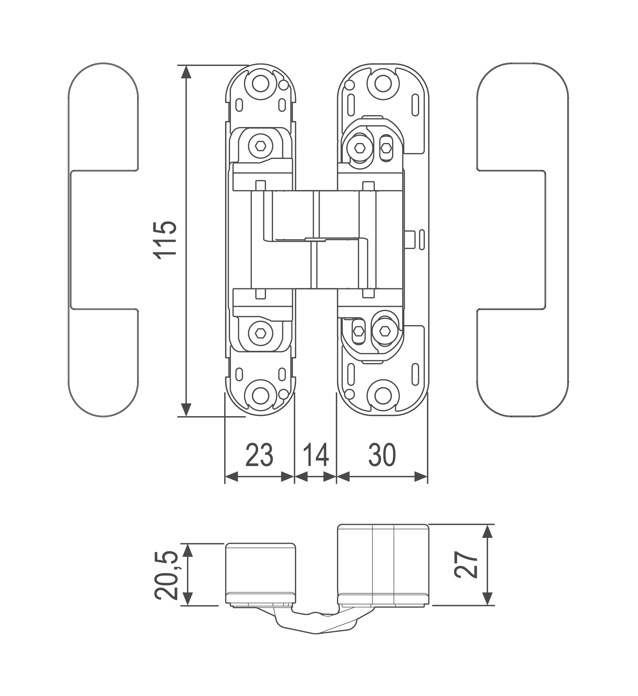 Technical drawing of Eclipse 3.41