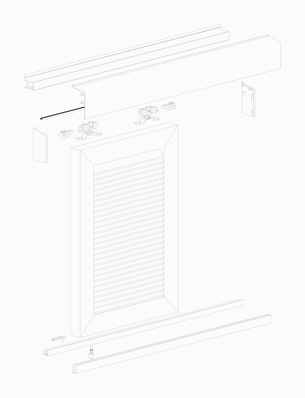 Gelosie Scorrevoli technical drawing