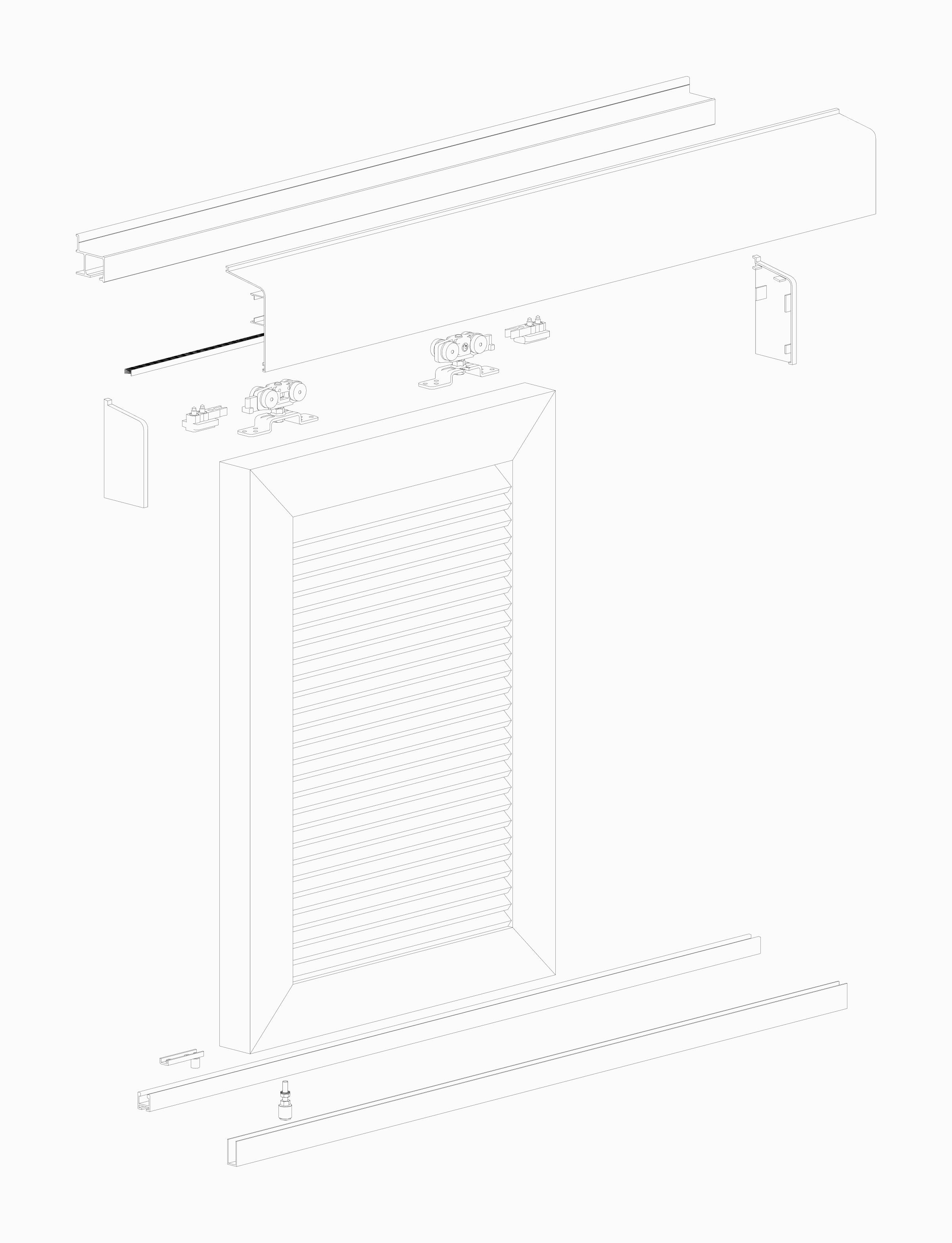 Gelosie Scorrevoli technical drawing