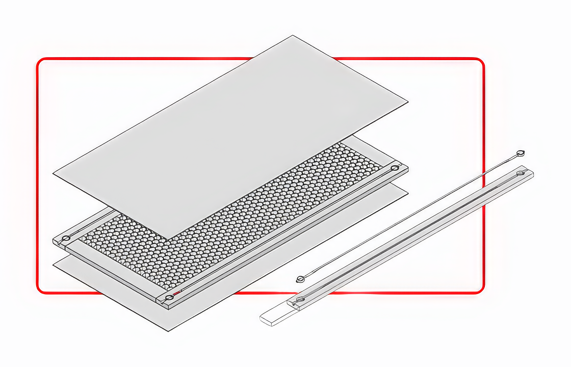 Invisible Straightener technical drawing