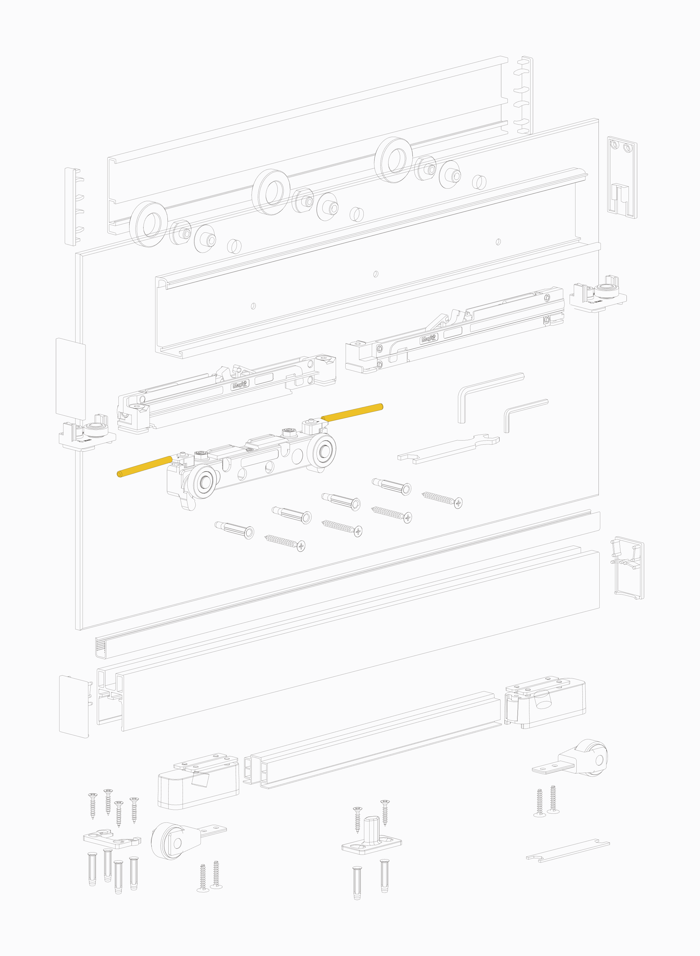 Magic2 Vetro technical drawing