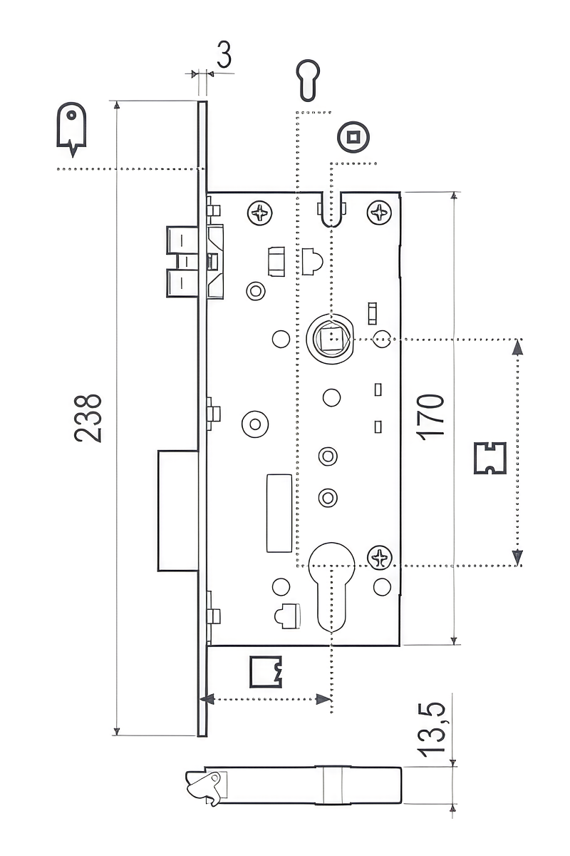 Opera DQ SL technical drawing