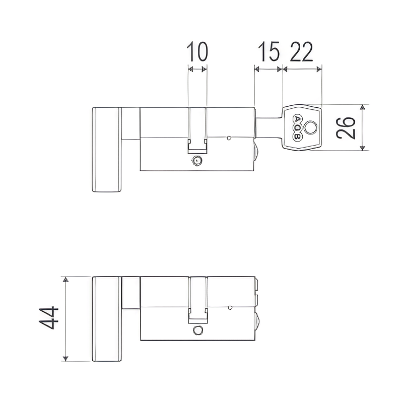 Opera cylinder technical drawing
