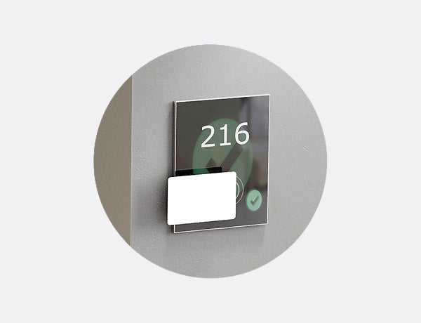 Card against a wall reader