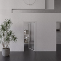 Glass door opening up to 90 degrees