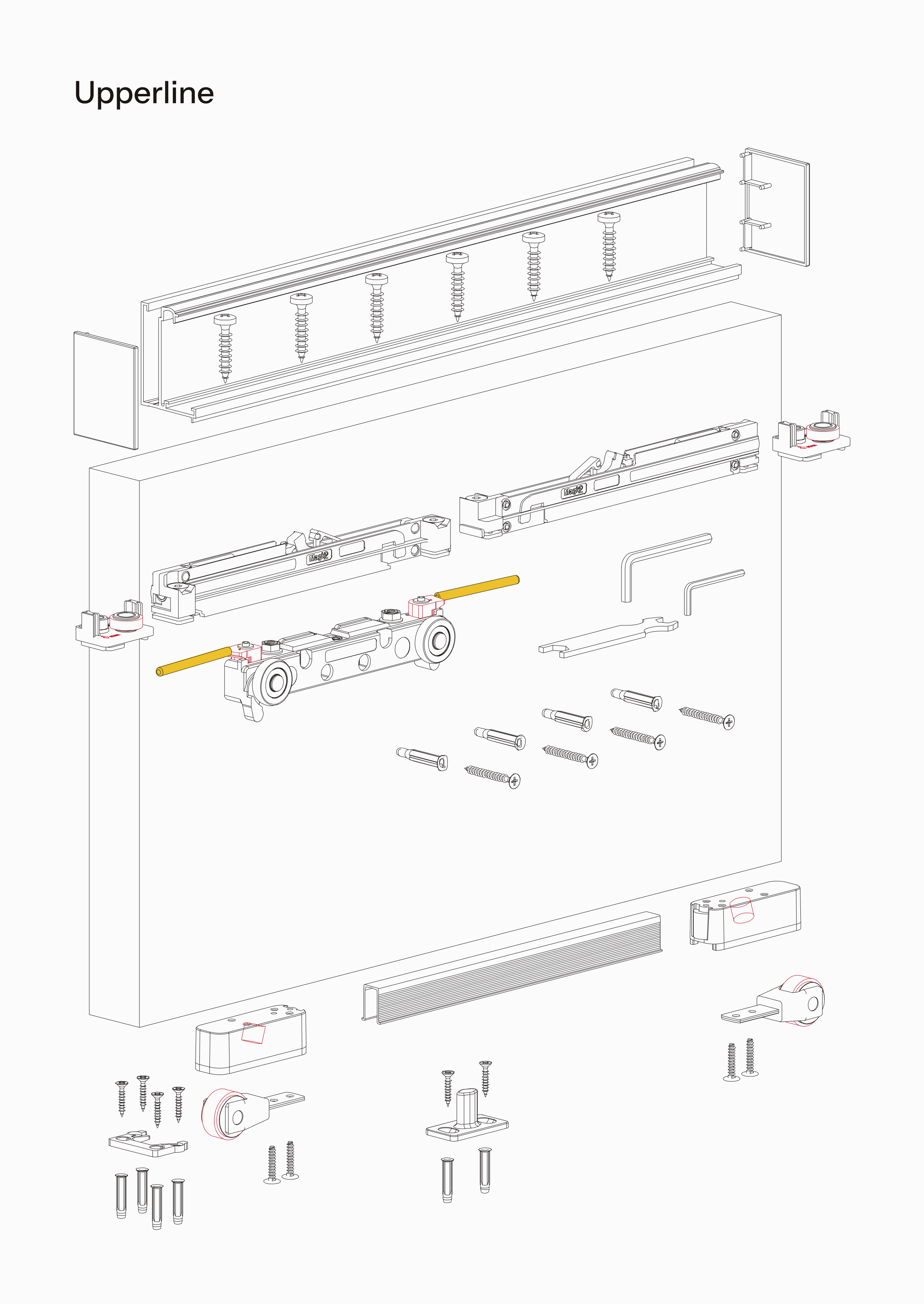 Pop Series Upperline type technical drawing
