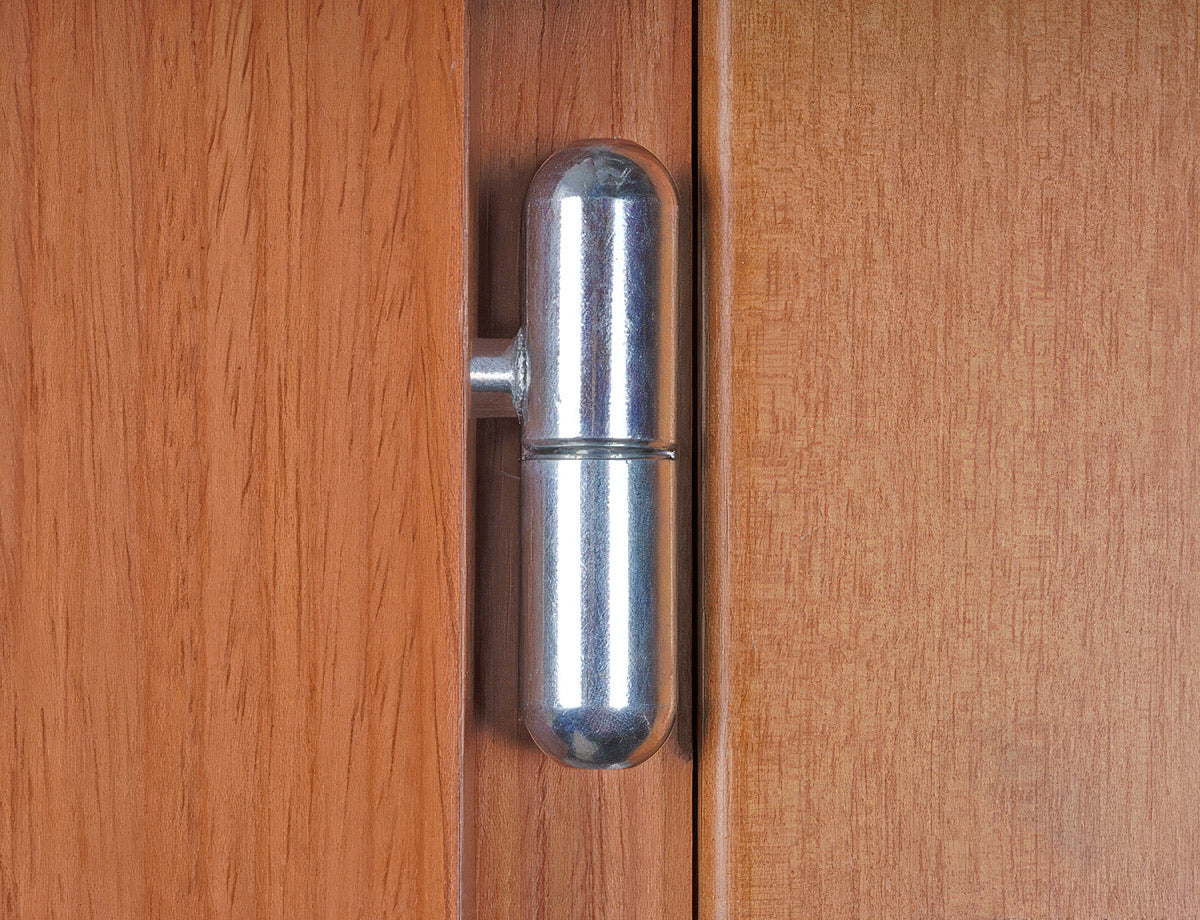 Close-up of Rever installed on a cabinet door