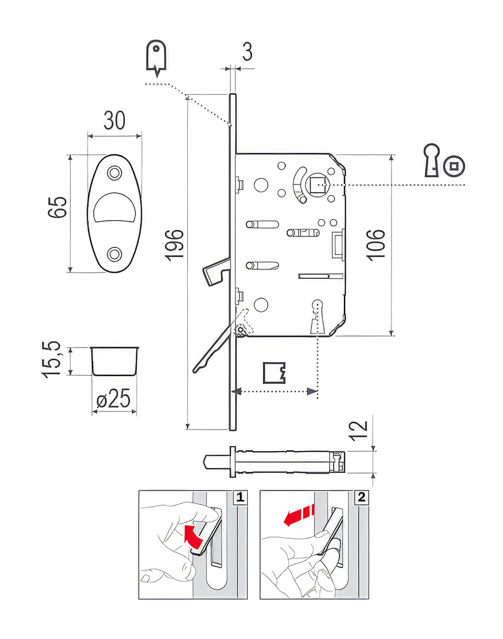 Scivola T 196 Class technical drawing