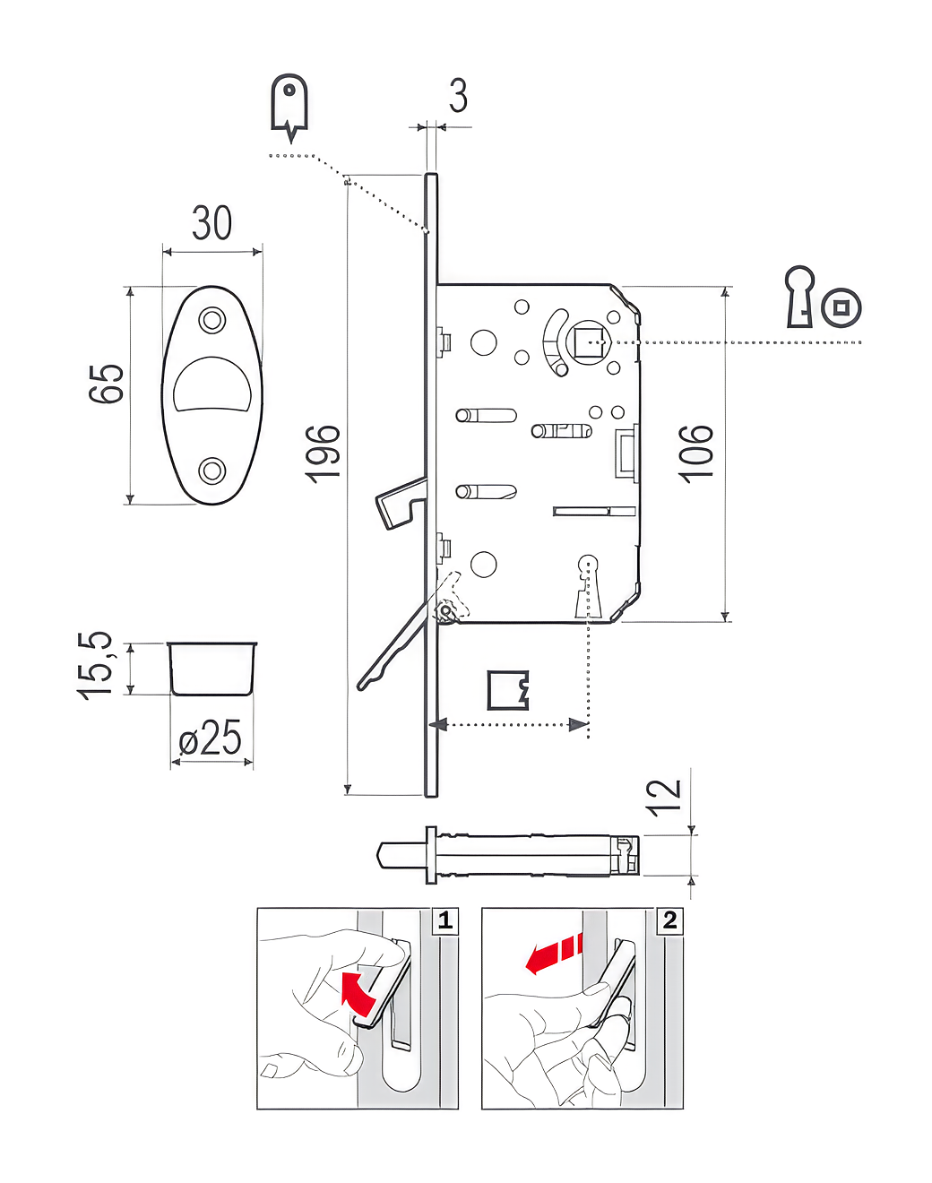 Scivola T 196 Class technical drawing