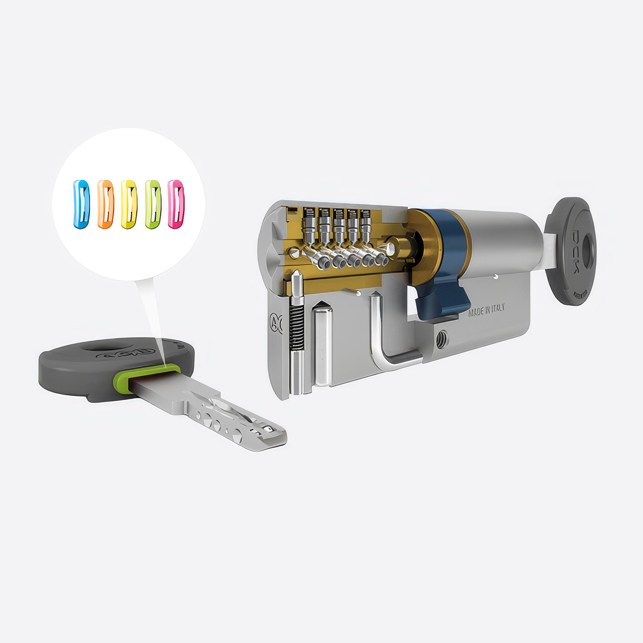 Lock mechanisms and key, with cover options