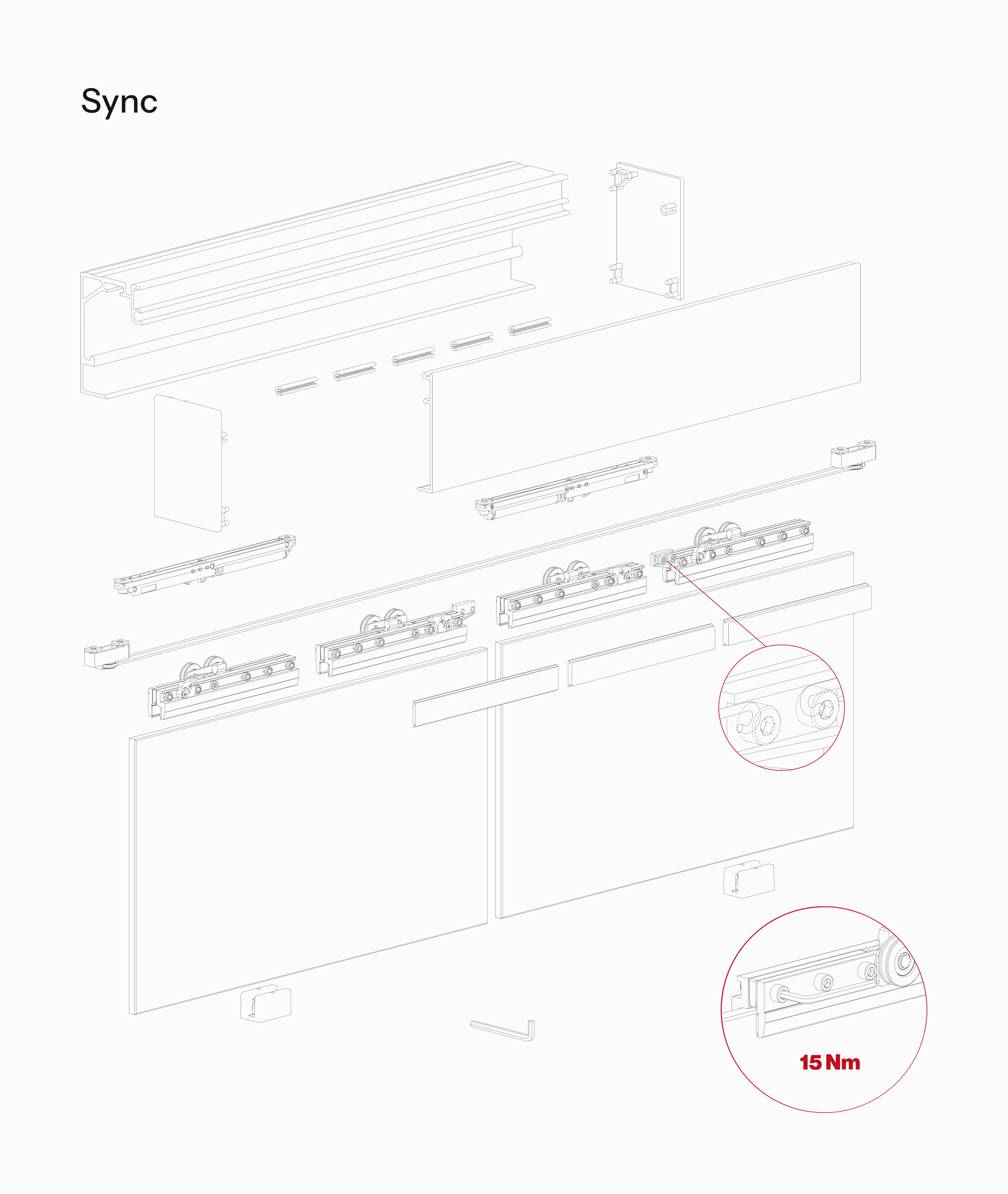 Solo Vetro Sync Technical Drawing