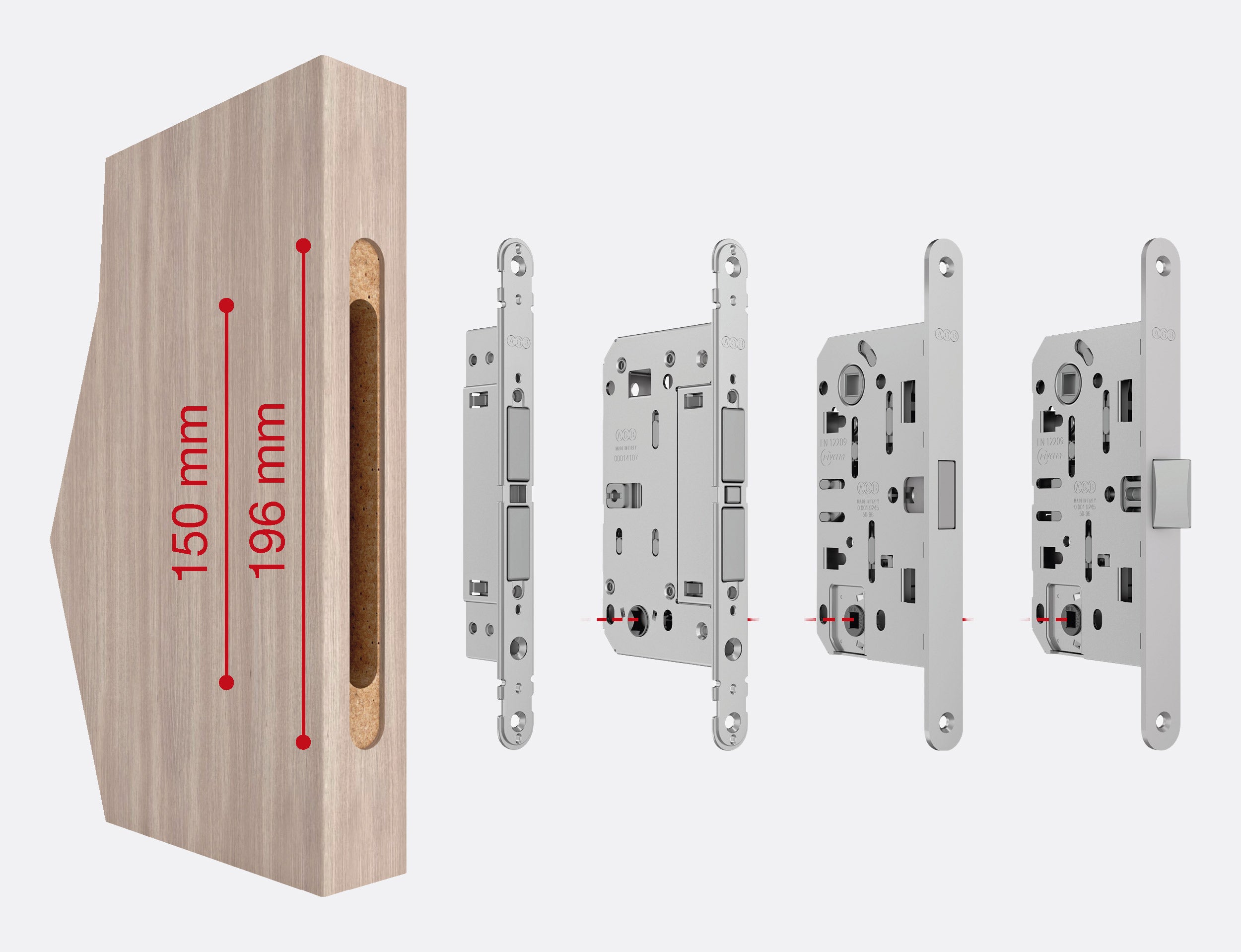 Diagram showing compatibility with different locks
