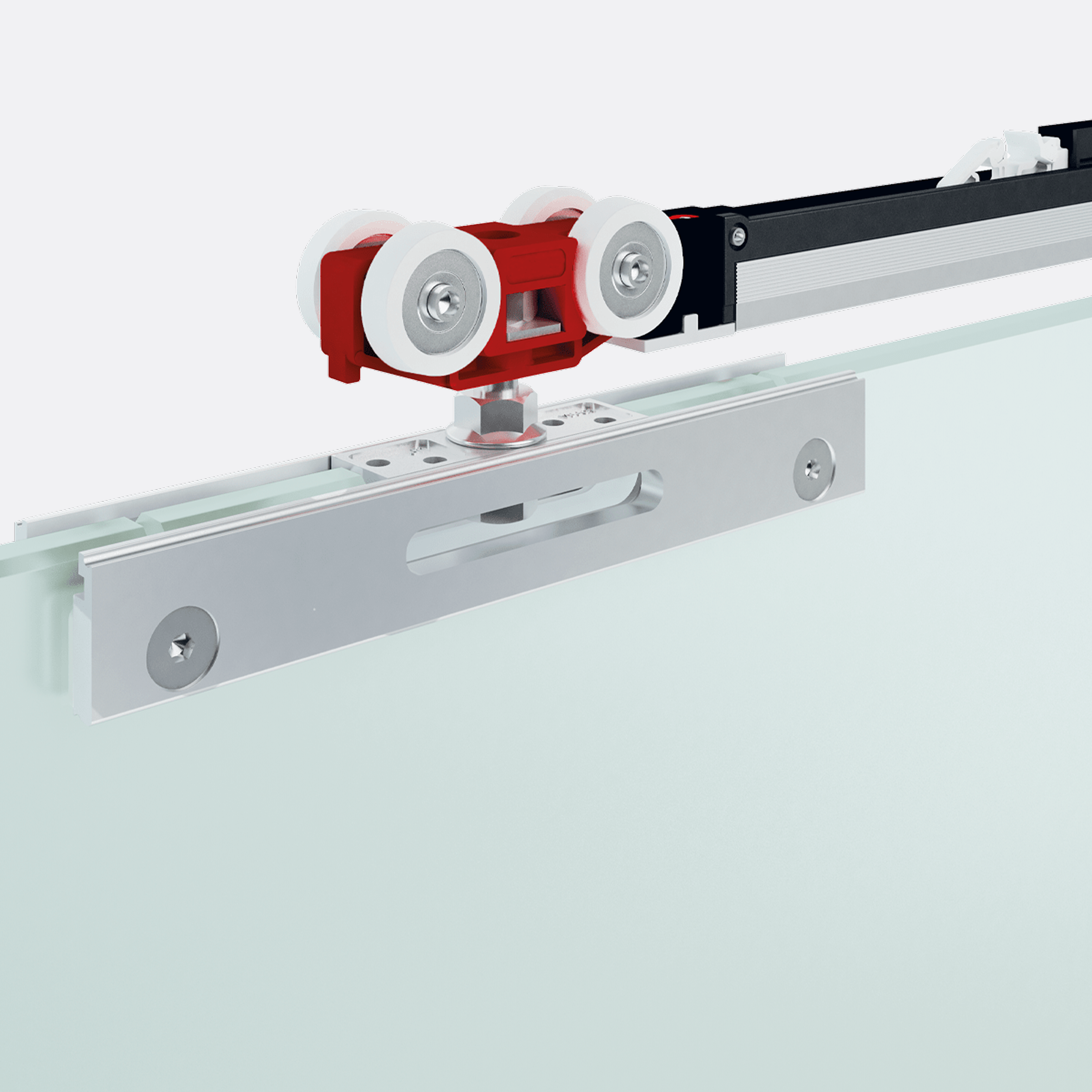 Close-up of Vetro 24's sliding door mechanism