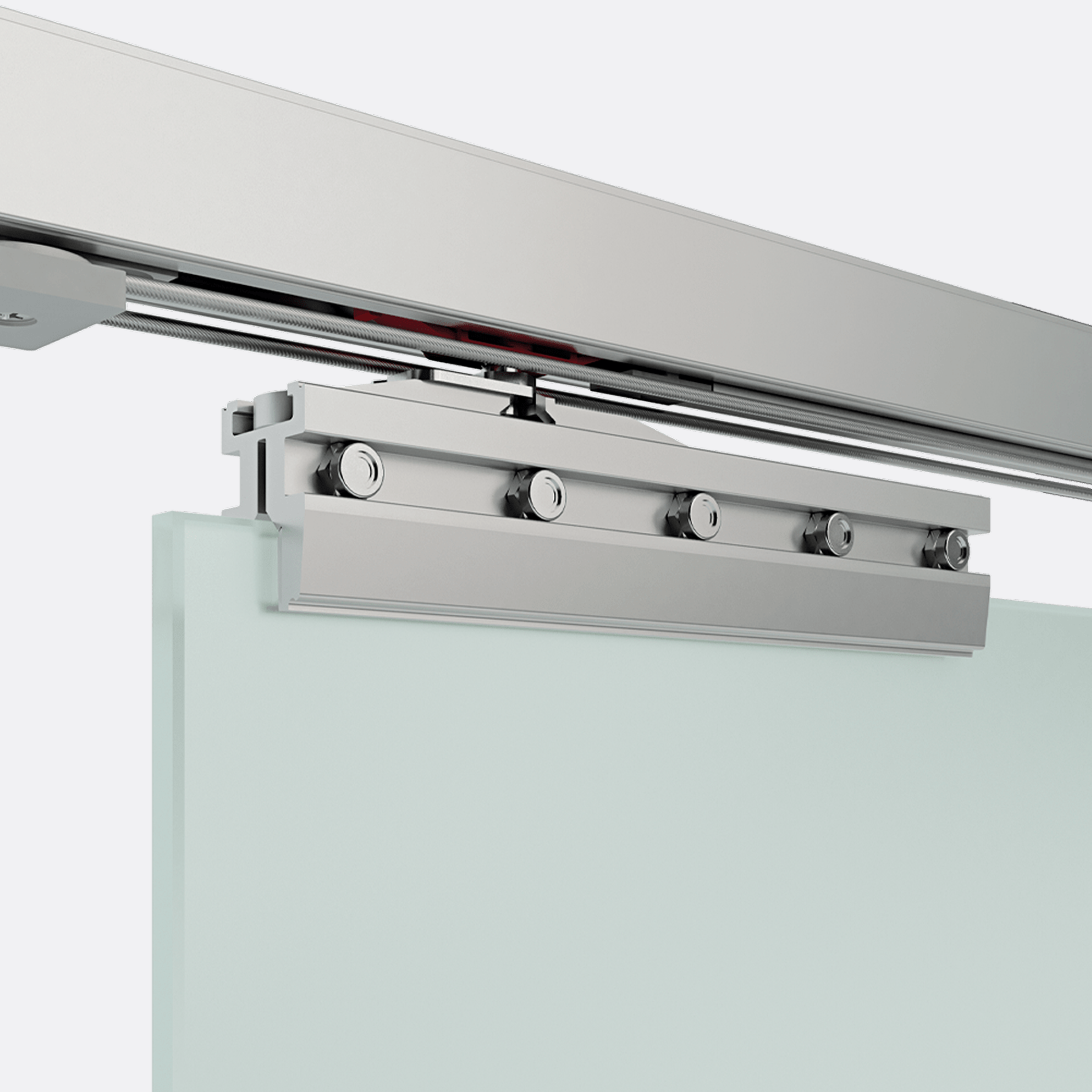 Close-up of Vetro 40 Sync's sliding door mechanism