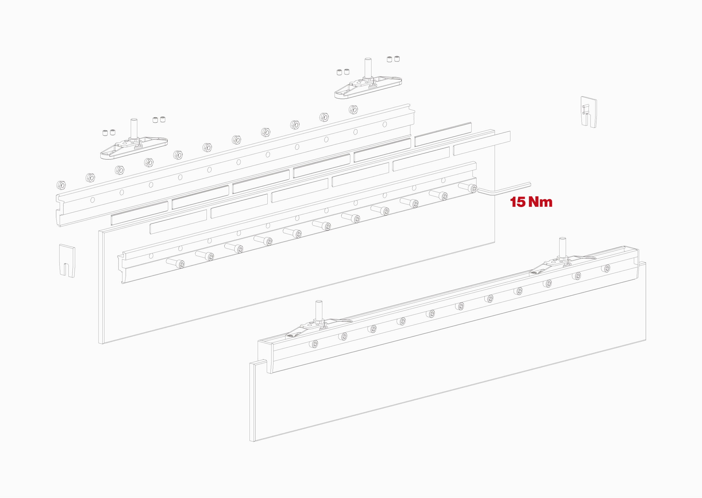 Vetro 40's technical drawing