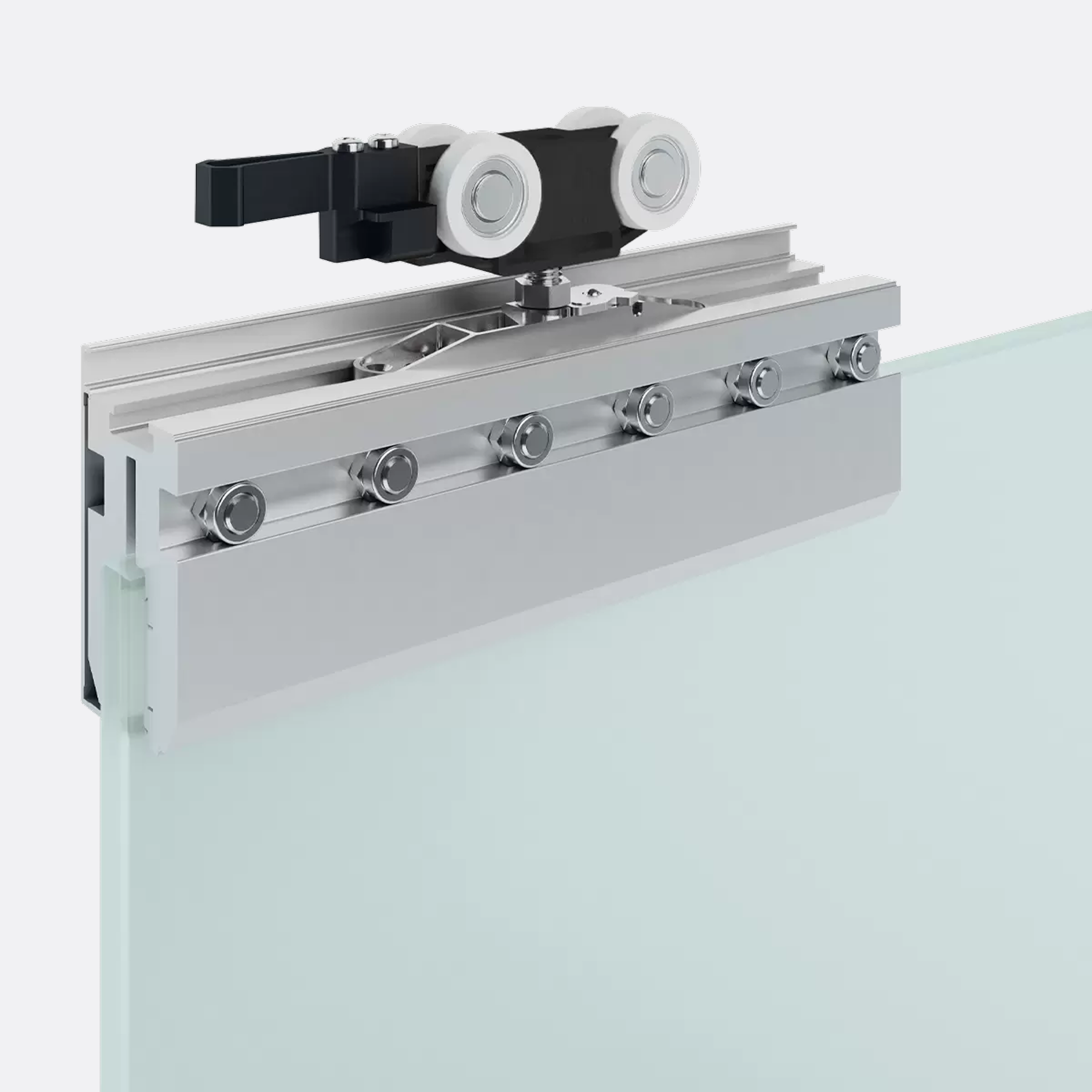 Close-up of Vetro 70's sliding door mechanism